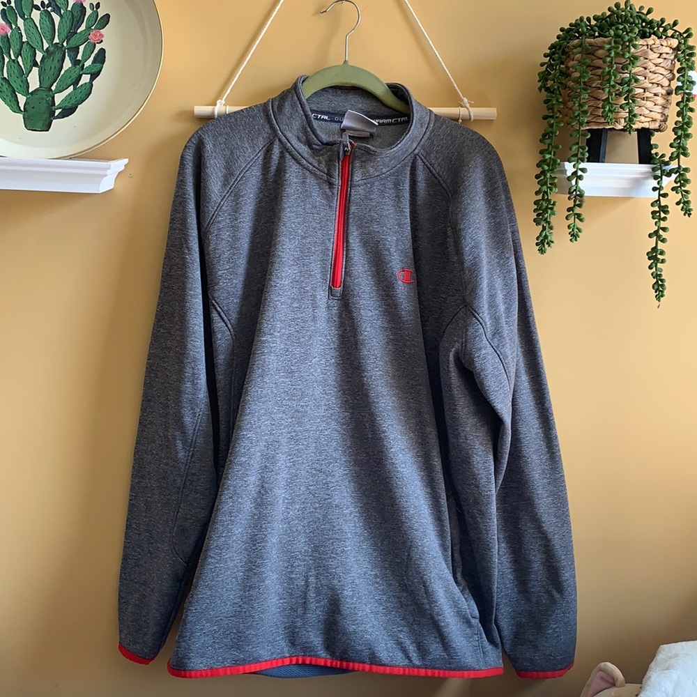 Grey quarter zip
